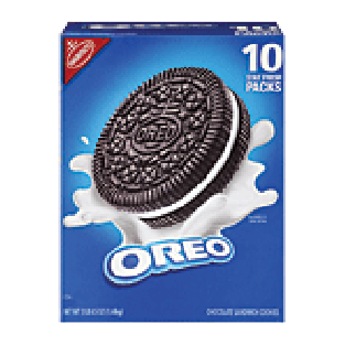 Nabisco Oreo Sandwich Cookies Chocolate Stay Fresh Pk 10 Ct  52.5oz