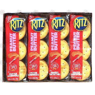 Nabisco Ritz Crackers w/Peanut Butter 8 Ct Single Serve 1.38oz