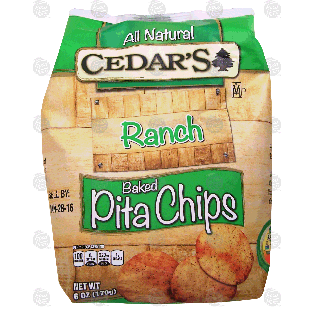 Cedar's All Natural ranch flavor baked pita chips 6-oz
