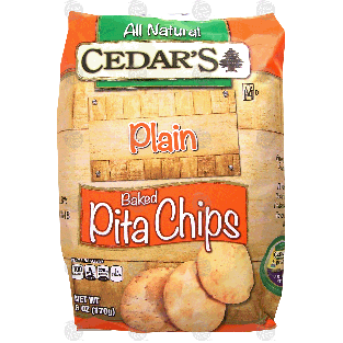 Cedar's All Natural plain baked pita chips 6-oz