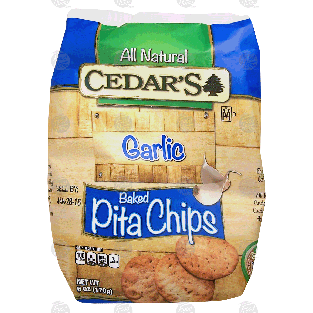 Cedar's All Natural garlic baked pita chips, all natural 6-oz