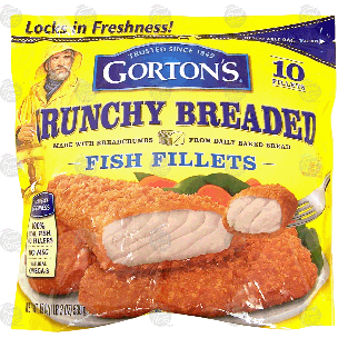 Gorton's  crunchy breaded fish fillets, 10 fillets  19oz