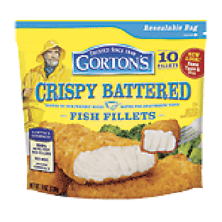 Gorton's  crispy battered fish fillets, 10 fillets 19oz