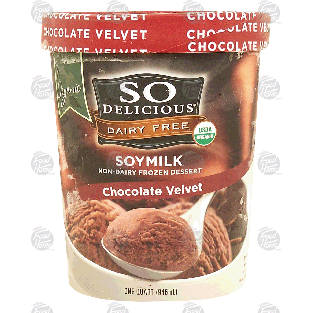 So Delicious  chocolate velvet organic soymilk non-dairy frozen de1-qt