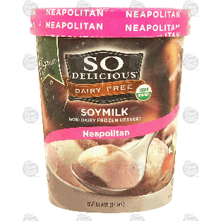 So Delicious  neapolitan orgainc soymilk non-dairy frozen dessert 1-qt
