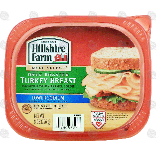 Hillshire Farm Deli Select oven roasted turkey breast, lower sodium8oz