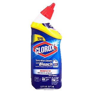 Clorox  toilet bowl cleaner with bleach, wide dispensing, rain  24fl oz