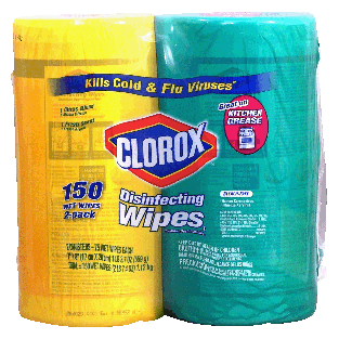 Clorox  disinfecting wet wipes, bleach-free, 1 citrus blend, 1 fres 2pk