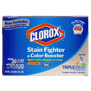 Clorox 2  powder stain fighter & color booster, orignal scent 49.2oz