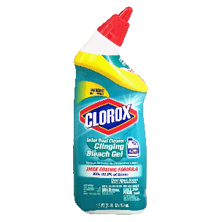 Clorox  toillet bowl cleaner, clinging bleach gel, cool wave sc24fl oz