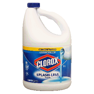 Clorox  splash-less concentrated bleach, regular  116fl oz