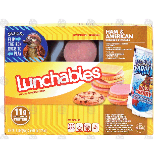 Oscar Mayer Lunchables lunch combinations, ham & american cracker 1pkg