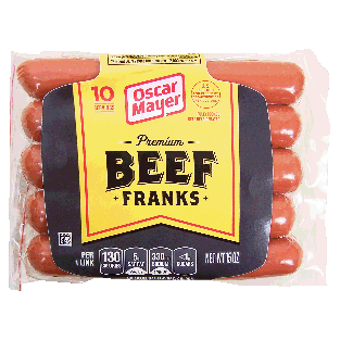 Oscar Mayer  premium beef franks, 10 count 15oz