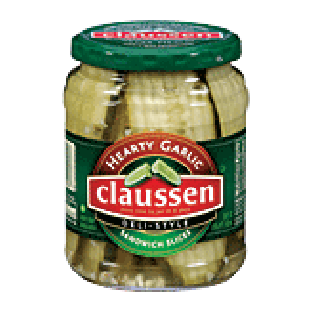 Claussen Pickles Hearty Garlic Deli Style Sandwich Slices 20oz