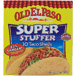 Old El Paso Super Stuffer larger taco shells 10 count 6.6oz