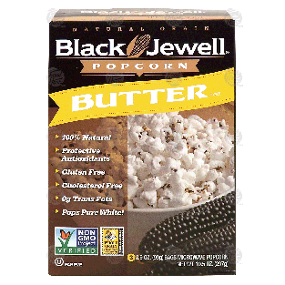 Black Jewell  100% natural, butter flavor premium microwave popc10.5oz