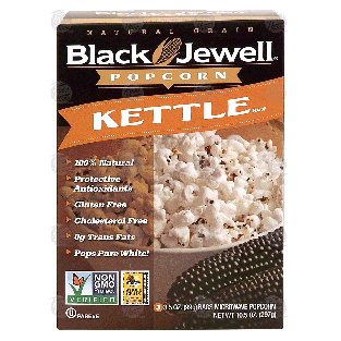 Black Jewell Kettle Corn 100% natural, microwave popcorn, all na10.5oz