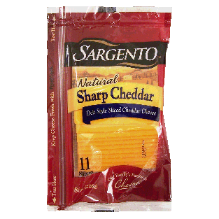 Sargento(R) Natural Deli Style Sharp Cheddar Thin Slices 11 Ct 8oz