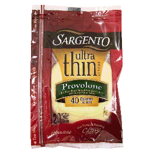 Sargento(R) Ultra Thin sliced natural provolone cheese, 40 calori7.6oz