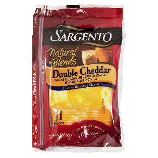 Sargento(R) Natural Blends double cheddar, natural deli style sli7.5oz