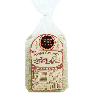 Amish Country  medium white hulless popcorn kernels 32oz