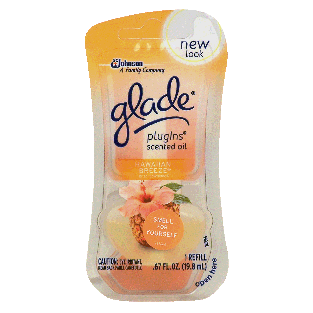 Glade Plug Ins scented oil refill, hawaiian breeze scent 1ct