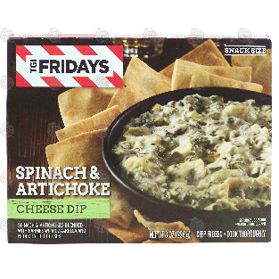 T.G.I. Friday's  spinach & artichoke cheese dip, snack size 8-oz