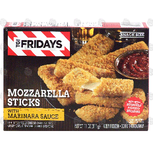 T.G.I. Friday's  mozzarella sticks with marinara sauce, snack siz11-oz