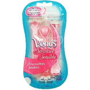 Gillette Venus Sensitive Sensible; disposable razors for women 3ct