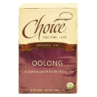 Choice  oolong organic tea, 16-bags 1.1oz