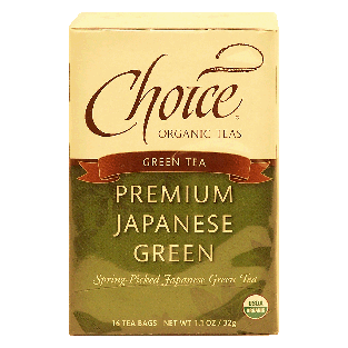 Choice  japanese green organic green tea, 16-bags 1.1oz