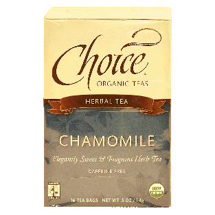Choice  chamomile organic herbal tea, 16-bags 0.5oz