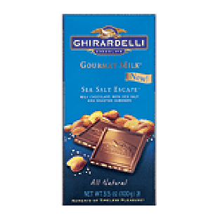 Ghirardelli  sea salt & almonds milk chocolate candy bar 3.5oz