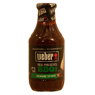 Weber Real Molasses BBQ Sauce hickory smoke, all natural, no corn 18oz