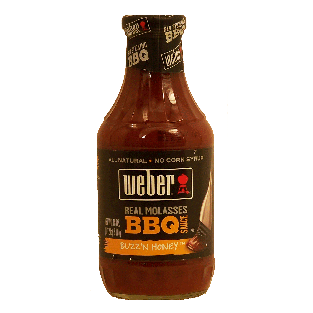 Weber Real Molasses BBQ Sauce buzz'n honey, all natural, no corn s18oz