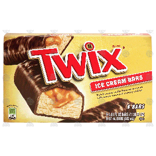Twix(r)  ice cream and caramel with cookie crunch bits, 6-pack 11.4-oz