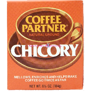 Coffee Partner  chicory natural ground, mellows, enriches and he6.5-oz