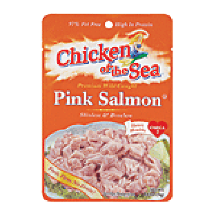 Chicken Of The Sea premium wild-caught pink salmon, skinless & b 2.5oz