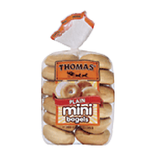 Thomas' Bagels Mini Plain 12 Ct 20oz