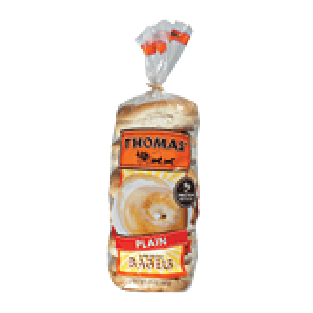 Thomas' Bagels Plain Pre-Sliced 6 Ct 22oz