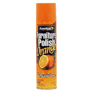 Powerhouse  furniture polish, orange scent, cleans, restores, & con9oz