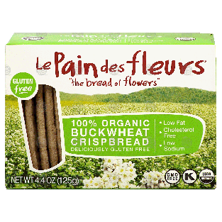 Le Pain des fleurs  100% organic buckwheat crispbread, gluten fre4.4oz