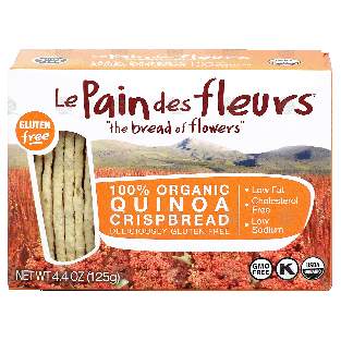 Le Pain des fleurs  100% organic quinoa crispbread, gluten free 4.4oz