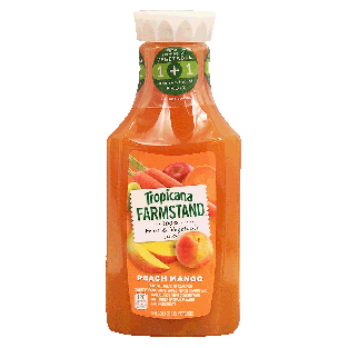 Tropicana Farmstand peach mango, 100% fruit & vegetable juice 46fl oz