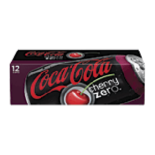 Coca-Cola Zero Cherry calorie free cola with cherry flavor, 12144fl oz