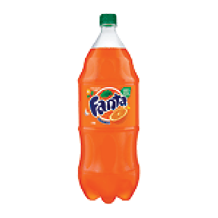 Fanta  orange flavored soda, caffeine free 2L