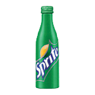 Sprite  lemon lime soda pop, bottle shape 8.5fl oz