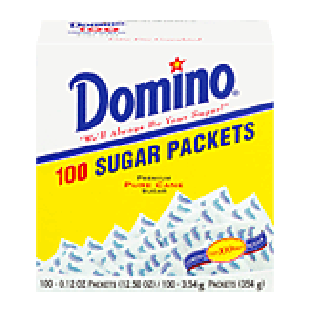 Domino Sugar Pure Cane 0.12 Oz Packets 100ct