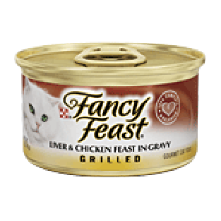 Fancy Feast  wet cat food, grilled liver & chicken ffeast in gravy 3oz
