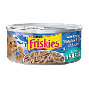 Friskies Wet Savory Shreds with ocean whitefish & tuna in sauce 5.5oz